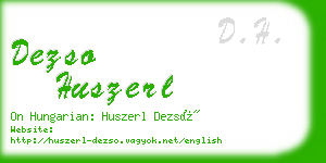 dezso huszerl business card